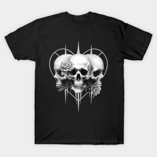 Skulls and heart T-Shirt